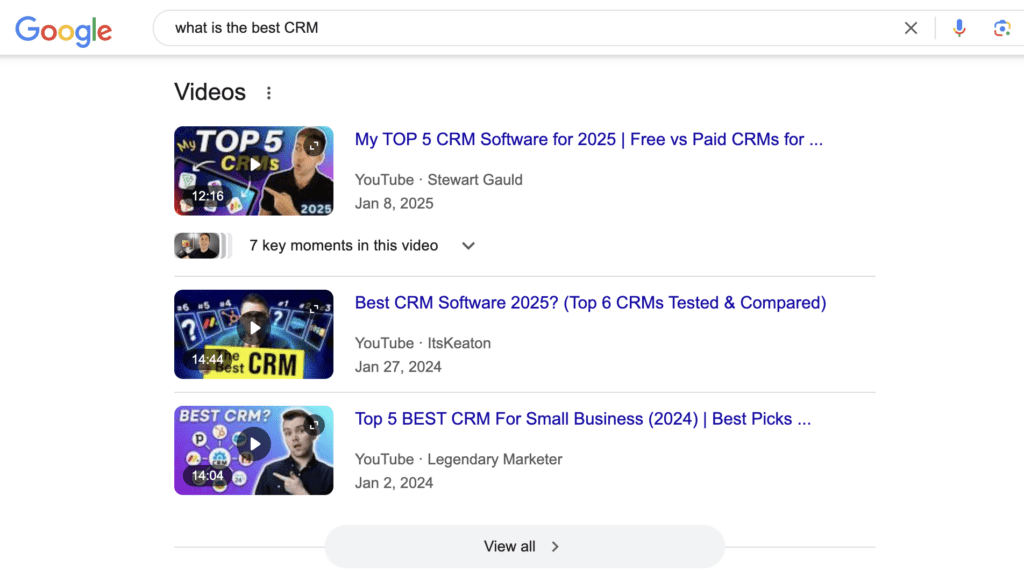 Video marketing to generate leads - Ranking on SERPs